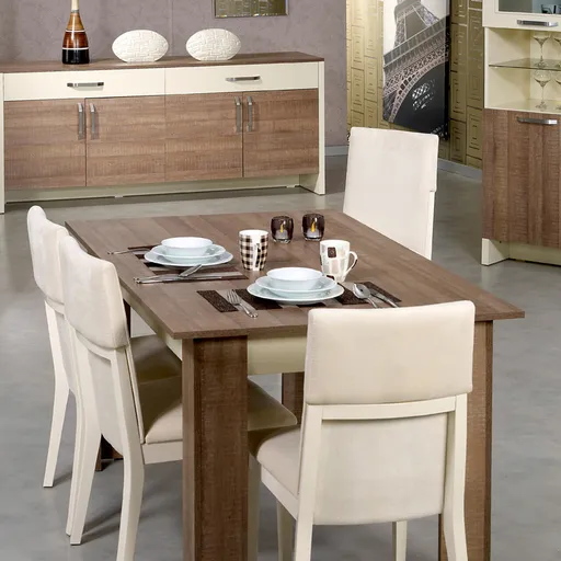 Masa extensibila, Hanah Home, Bois, 78x150x90 cm, Maro inchis