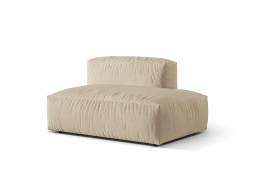 Modul dreapta pentru canapea, 2 locuri, Martina-120, Micadoni Home, 133x106x75 cm, catifea, bej deschis