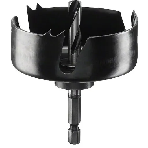 Carota pentru spoturi, Bosch 2609256D08, tija hexagonala, adaptor cu burghiu de centrare 68 mm