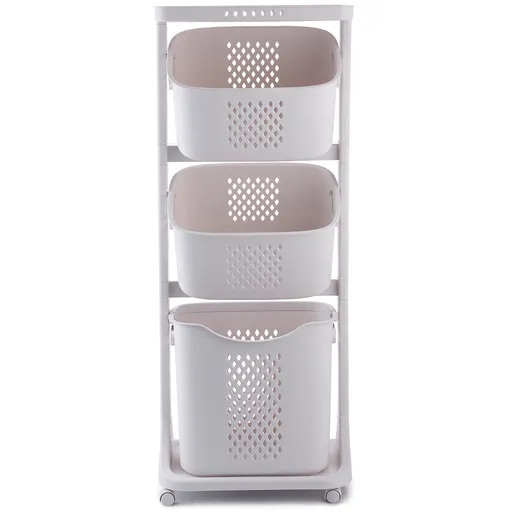 Coșuri universale de depozitare pe rotițe 4Home TRIS, 3 nivele, 3 etaje