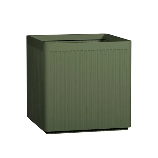 Pottery Pots Ghiveci de flori Block Linea, gri-verde, dimensiuni multiple - Ghivece ceramice mărimea: M - 40 x 40 x 40 cm