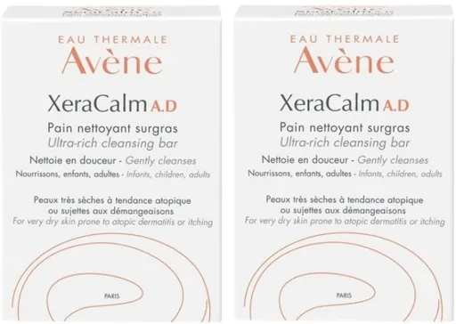 Avène Set de batoane de curățare hrănitoare pentru piele foarte uscată și atopică XéraCalm 2 x 100 g