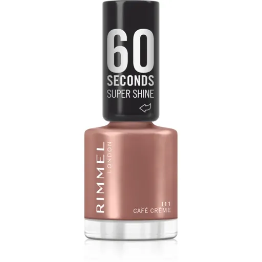 Rimmel 60 Seconds Super Shine lac de unghii culoare 111 Café Creme 8 ml