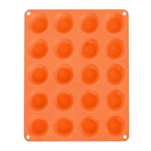 Foră 20 brioșe Orion, din silicon, portocaliu