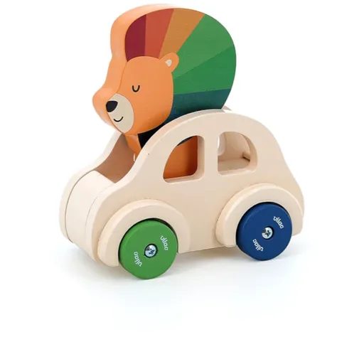 Vilac Lion in a Car jucarie din lemn 15m+ 1 buc
