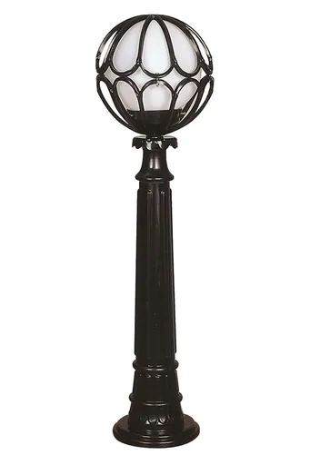 Lampadar de exterior, Opviq, 685AVN1127, Alb/Negru