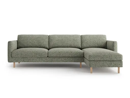 Coltar dreapta 4 locuri, Eden, Micadoni Home, 286x150x90 cm, tesatura structurata, verde muschi melanj