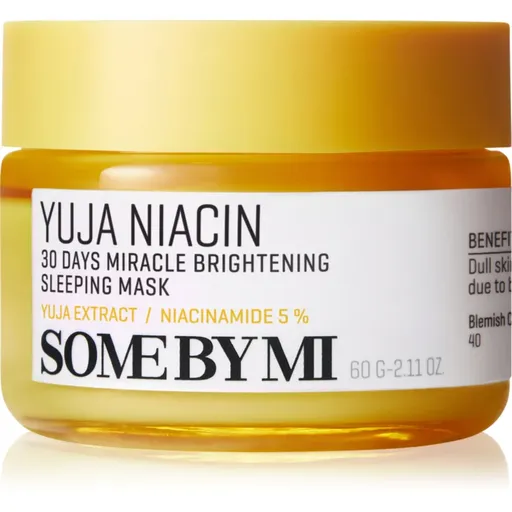 Some By Mi Yuja Niacin 30 Days Miracle Brightening Sleeping Mask mască iluminatoare de noapte 60 g