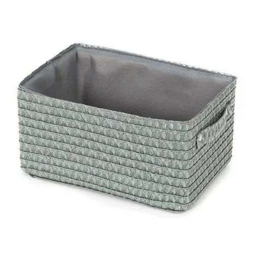 Coș de depozitare Compactor LILOU, 23 x15 x 12 cm, gri, gri