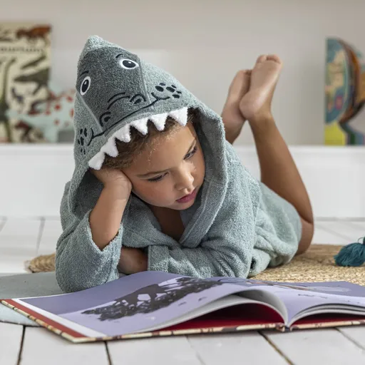 Halat de baie pentru bebeluși Crocodile, bumbac terry 340 g/m2