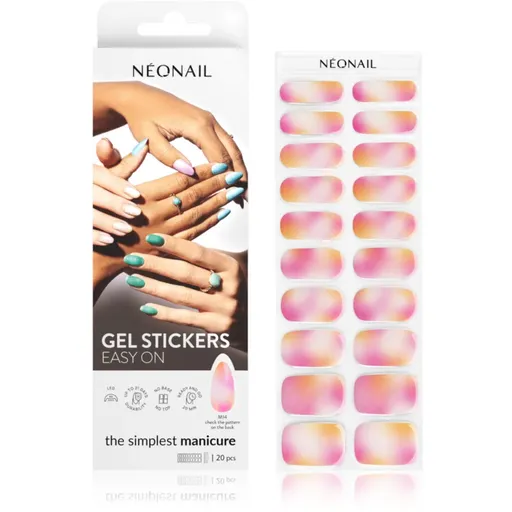 NEONAIL Easy On Gel Stickers folii autocolante pentru unghii cu utilizarea lămpii UV/LED culoare M14 20 buc