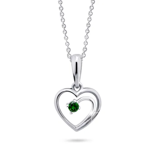 Cutie Diamonds Pandantiv fermecător din aur alb cu smarald DZ6300-1602-40-SM-X-2