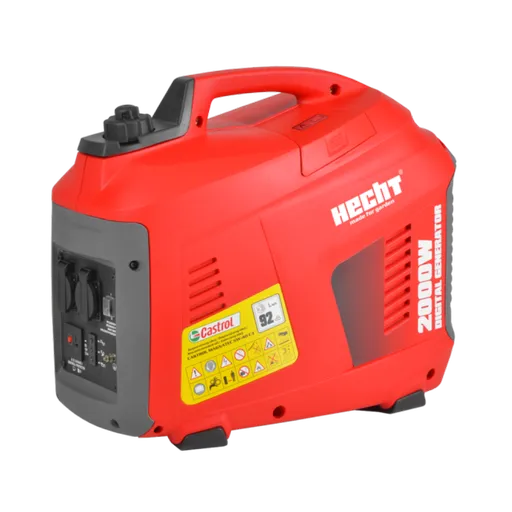 Generator de Curent 3 CP, 2000 W, (Benzina), 1 Priza 12V + 1 Priza 220 V - Hecht GG2000i