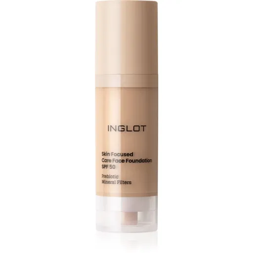 Inglot Skin Focused Care Face Foundation SPF 50 acoperire make-up SPF 50 culoare 305 Peachy Beige 30 ml