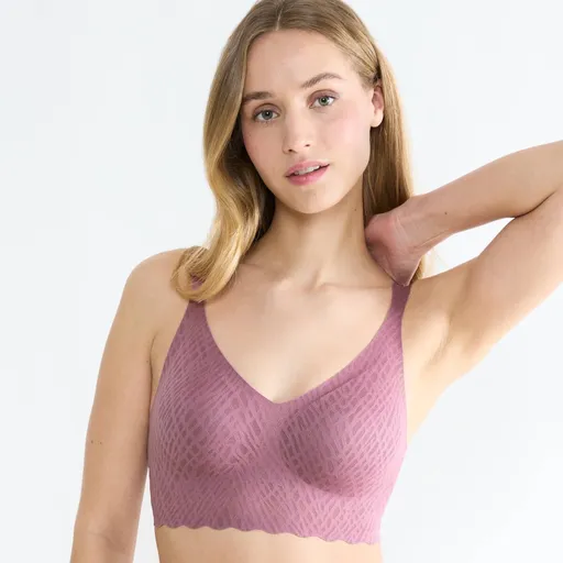 Sutien bolero Zéro Feel Bliss cu broderie ajurata, fără armătură