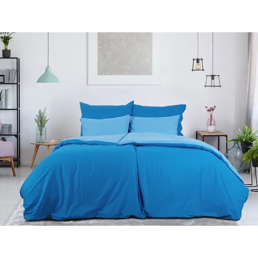 B.E.S. Petrovice Lenjerie de pat din bumbac Doubleface cobalt/albastru