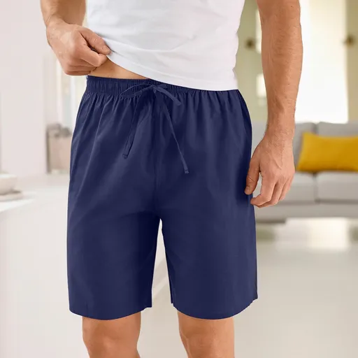 Set de 2 pantaloni scurți de pijama, uni + carouri