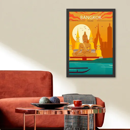 Tablou decorativ, Bangkok 2 (55 x 75), Polistiren, Multicolor