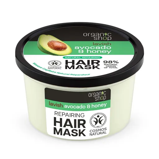 Organic Shop Mască regenerantă pentru păr Avocado & Honey (Repairing Hair Mask) 250 ml
