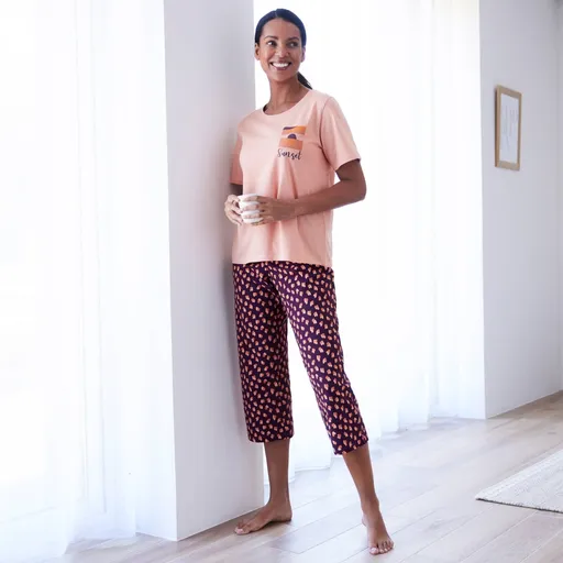 Pijamale scurte cu imprimeu animal