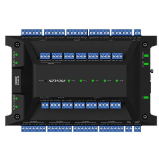Centrala control access HIKVISION DS-K2704X(P), 4 usi, Wiegand, RS485, Alarma