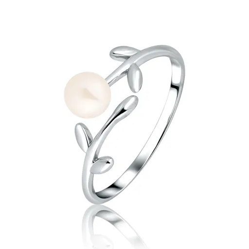 JVD Inel deschis din argint cu perlă SVLR1268XD5P1 54 mm