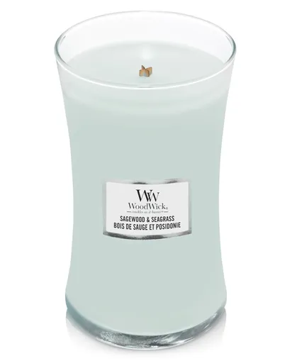 WoodWick Lumânare parfumată vază Sagewood & Seagrass 609 g