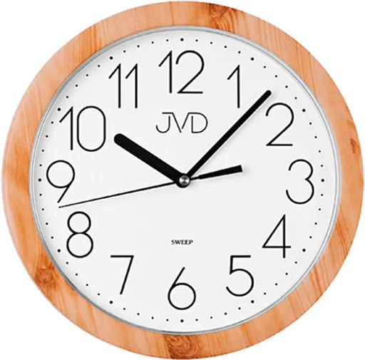 JVD Ceas de perete cu funcționare lină H612 Light Brown