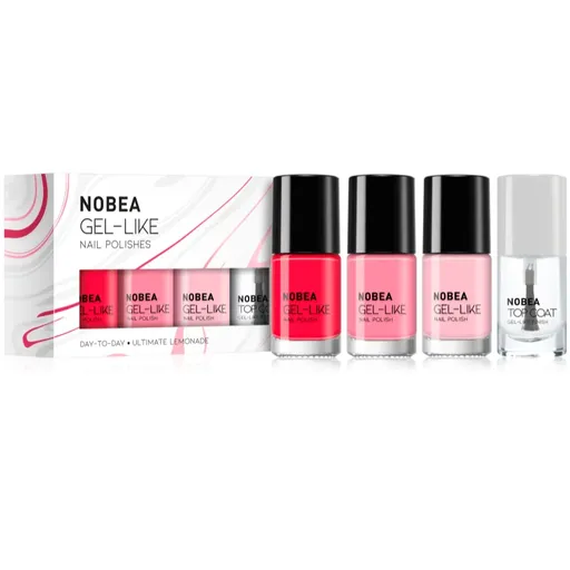NOBEA Day-to-Day 4-Piece Gel-like Nail Polish set set de lacuri de unghii Ultimate Lemonade