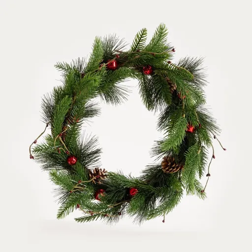 Coronita Bell, Homla, 50 cm, plastic, verde/rosu