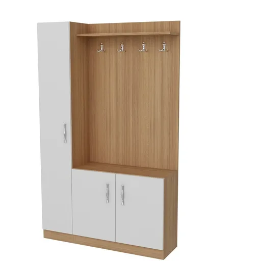 Set de hol Naturel White and Teak, maro