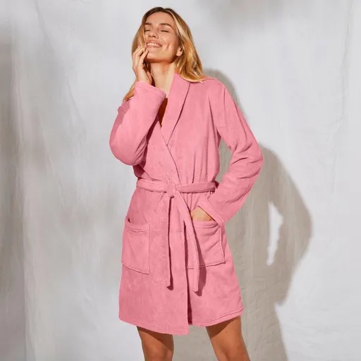 Halat din fleece moale, culoare uni, lungime aprox. 92 cm