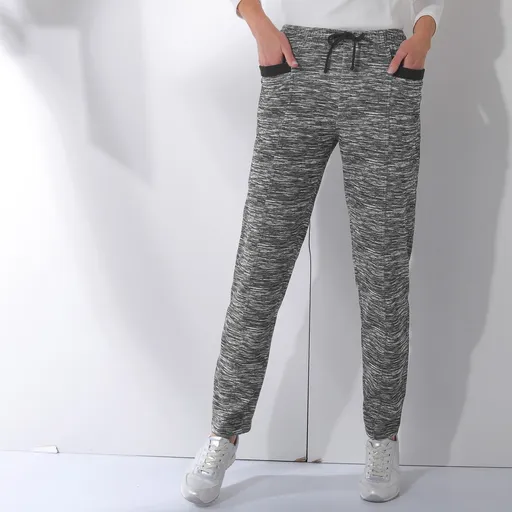 Pantaloni lungi Molton cu imprimeu melanj