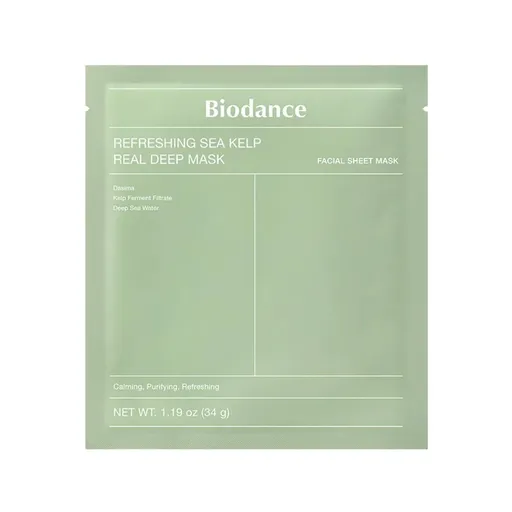 Biodance Mască de față calmantă Refreshing Sea Kelp (Real Deep Mask) 34 g