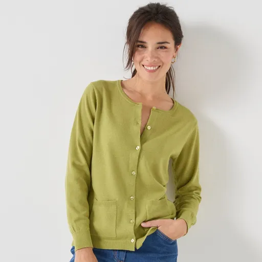 Pulover cu guler rotund din lână de miel