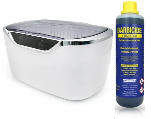Set - Sterilizator cu Ultrasunet SU-942, 700ml, 50W + Barbicide 500ml