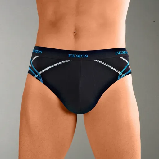 Set de 6 perechi de chiloți cu cusături contrastante și talie confortabilă