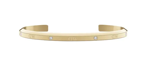 Daniel Wellington Brățară solidă de modă placată cu aur Classic Lumine DW004005 18.5 cm