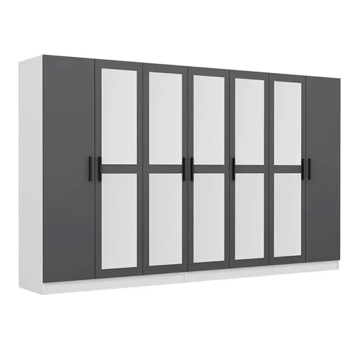 Dulap pentru haine, Hanah Home, Kale, 315x210x52 cm, Antracit