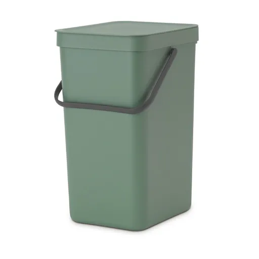 Cos de gunoi colectare selectiva Brabantia Sort&Go 1003235, 16 L, Maner, Montabil pe perete, Verde închis