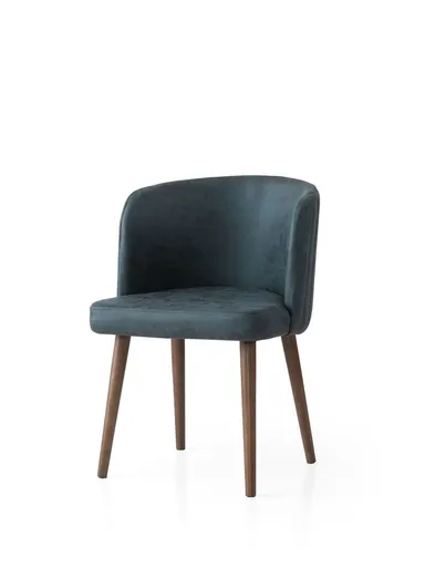 Set scaune 4 piese, Hanah Home, Zen, Albastru inchis