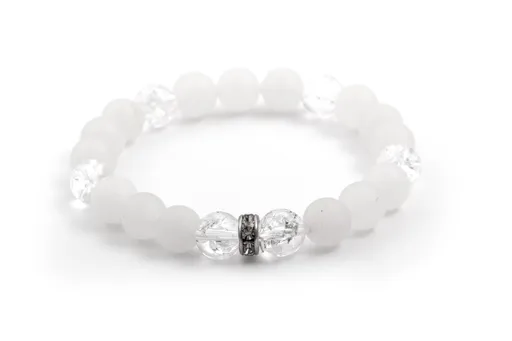 Agato Brățară cu mărgele din jad și cristal MINK29/17