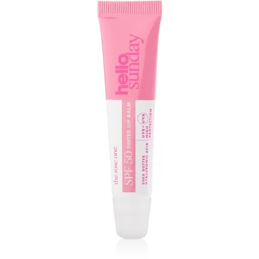 hello sunday the rose one tinted lip balm balsam de buze colorat SPF 50 15 ml