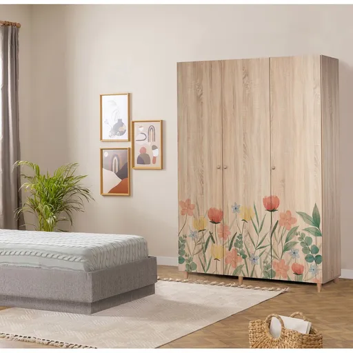 Dulap pentru haine, Hanah Home, Lena 3 -915, 135x192x52 cm, Sonomo