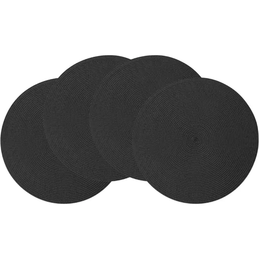 Suport de farfurie Altom Straw negru, diametru 38 cm, set de 4 buc., negru