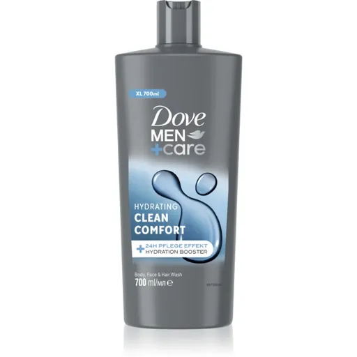 Dove Men+Care Clean Comfort gel de duș pentru față, corp și păr 700 ml
