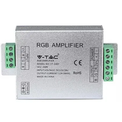 Amplificator banda LED RGB 12V - 144W / 24V - 288W 12A V-TAC SKU-3309