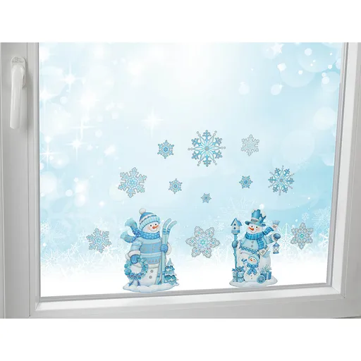 Set de stickere pentru geam Om de zăpadă