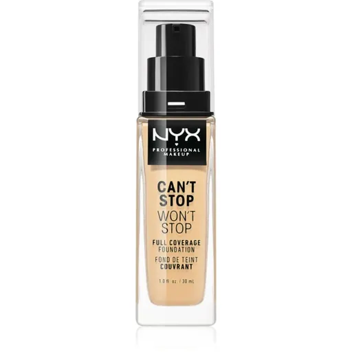 NYX Professional Makeup Can't Stop Won't Stop Full Coverage Foundation fond de ten cu acoperire ridicată culoare 6.5 Nude 30 ml