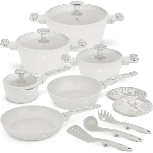 BerlingerHaus Set de vase cu suprafață din titan Sahara Marble, 15 piese